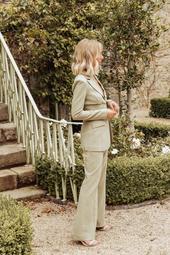 Rosie Connolly Corset Style Tailored Jacket In Olive