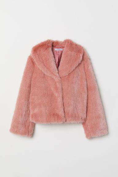 H & M - Giacca In Pelliccia Sintetica - Rosa