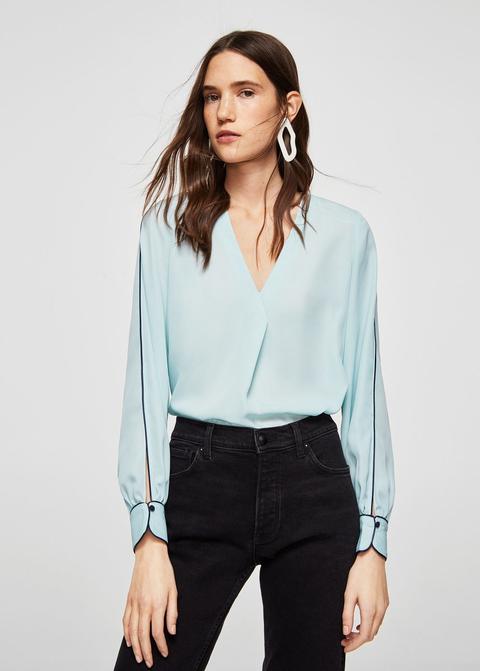 Blusa Ribetes Contraste