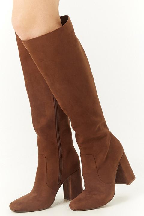 tall tan suede boots