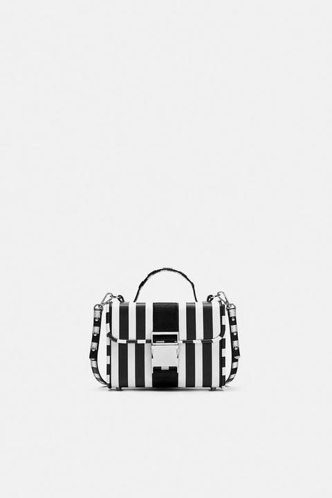 Kleine Citytasche Mit Streifen
