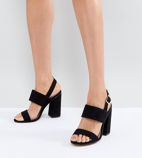 Sandalias De Tacón En Bloque Hustle De Asos-negro