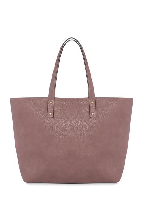 Bolso Shopper Granulado Rosa