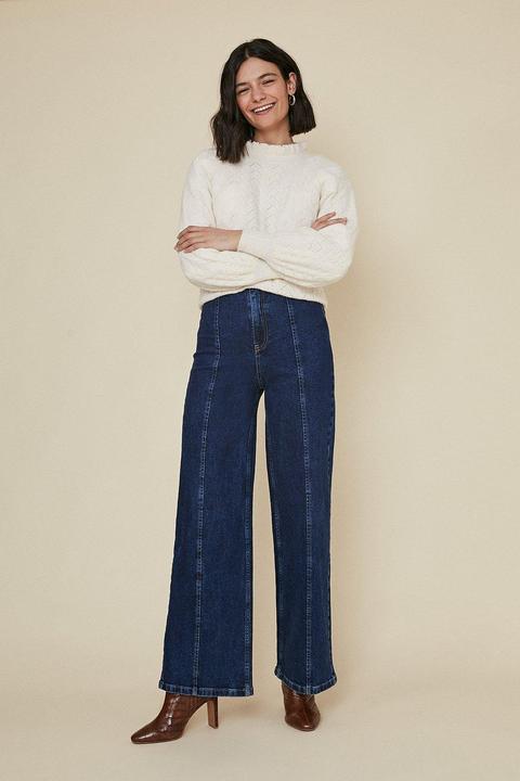 Denim Seam Detailed Wide Leg