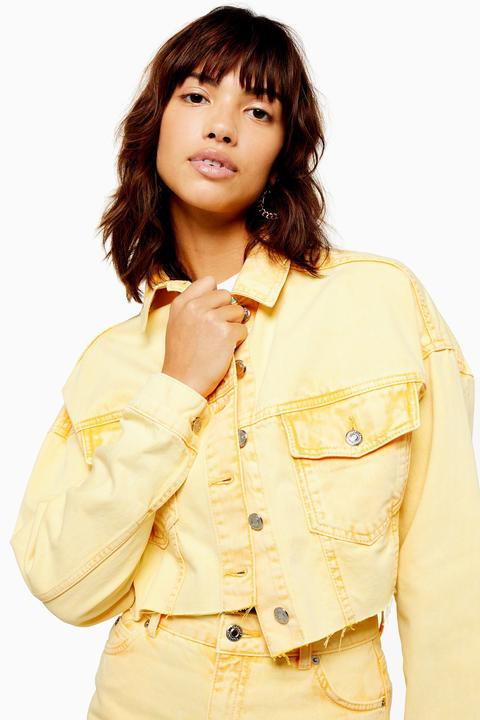 yellow denim jacket topshop