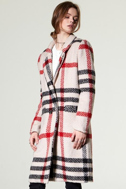 Mia Oversize Plaid Woolen Coat