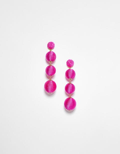 Long Earrings With Round Beads