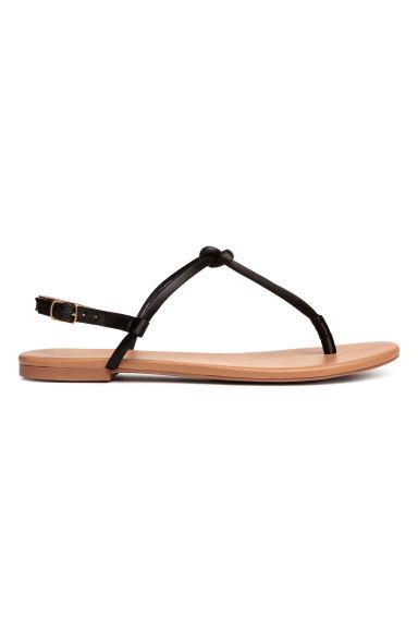 H & M - Sandalias De Tiras - Negro