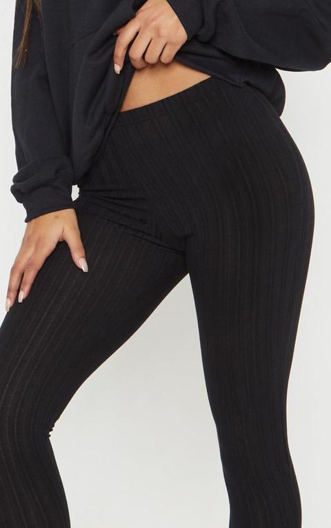 Black Rib Leggings