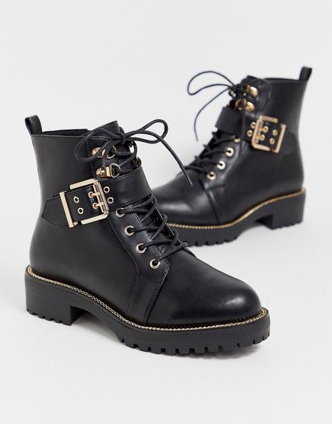 wide fit black lace up ankle boots