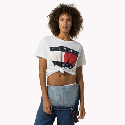 Camiseta Con Logo Cropped