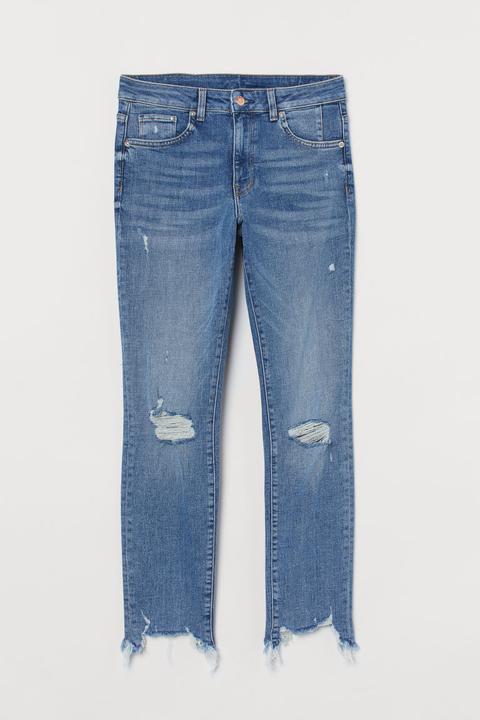 Skinny High Ankle Jeans - Azul