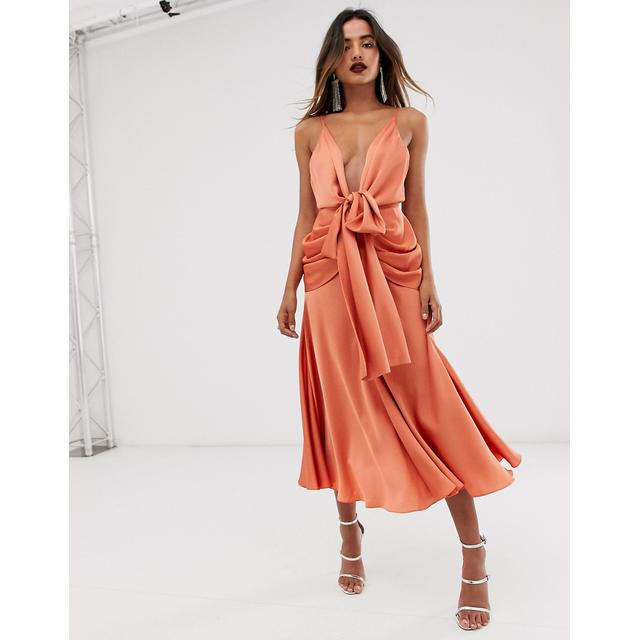 satin plunge dress