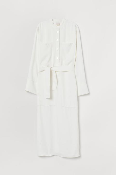 H & M - Chemisier Cintura Da Annodare - Beige