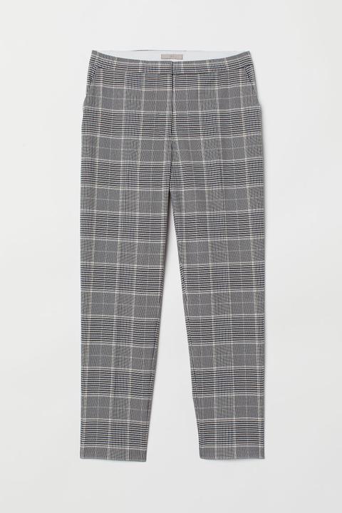 Gemusterte Slacks - Grau - Damen