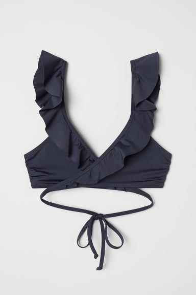 H & M - Top Per Bikini Con Incrocio - Blu