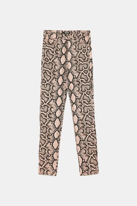 Skinny Snakeskin Print Jeans