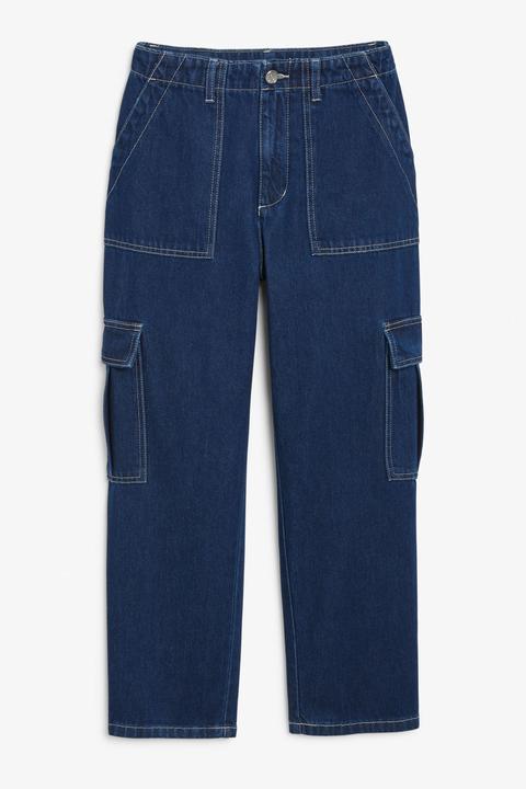 Cargo Jeans - Blue from Monki on 21 Buttons