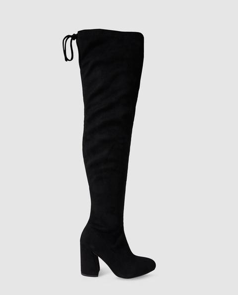 Fórmula Joven - Botas Xl De Mujer Elásticas De Color Negro