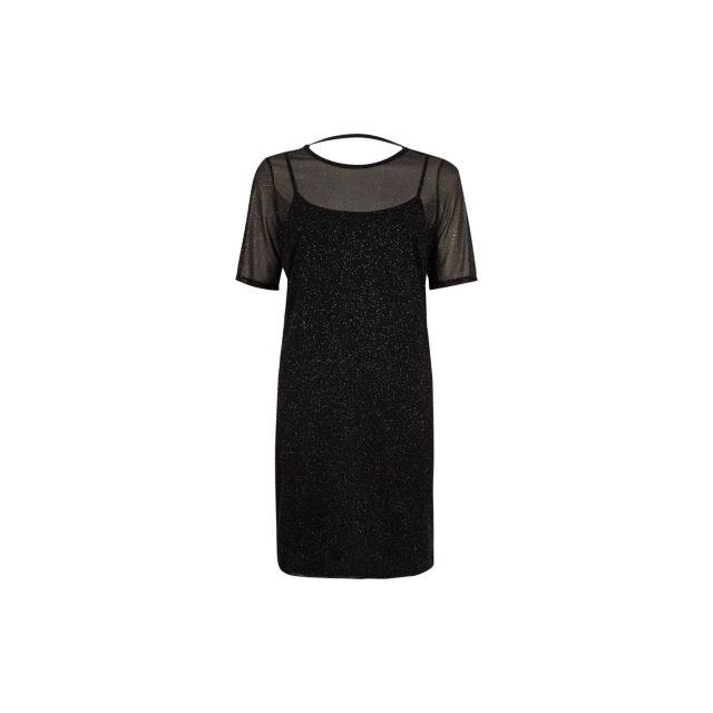 glitter mesh t shirt dress