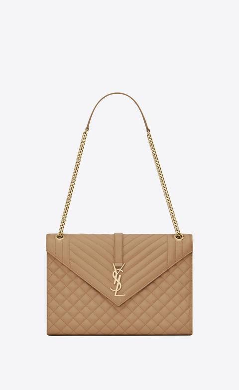 Envelope Large In Mix Matelassé Grain De Poudre Embossed Leather