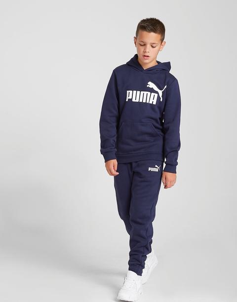 Puma Core Logo Hoodie Junior - Navy 