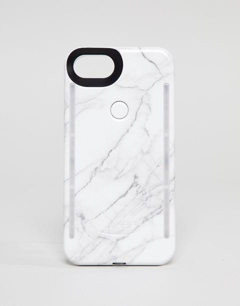 Funda Para 6/6s/7/8 Para Selfies En Blanco Marmolado Duo De Lumee