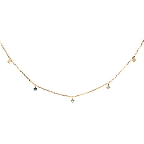 Navy Gold Necklace