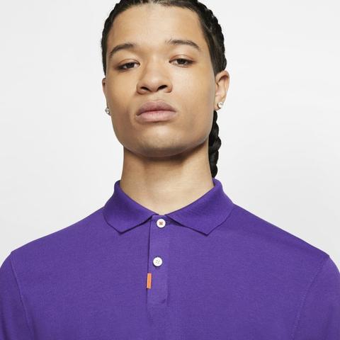 purple nike polo