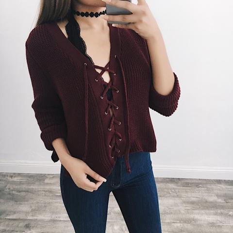 Rayne Wine Knit Sweater