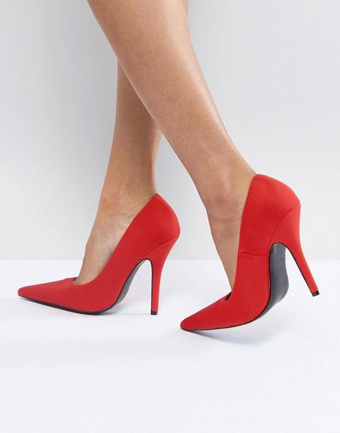 Glamorous - Décolleté A Punta Rosse - Rosso