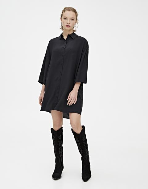 Vestido Camisero Manga Corta