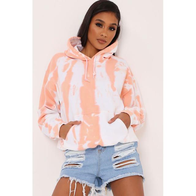 orange tie dye hoodie