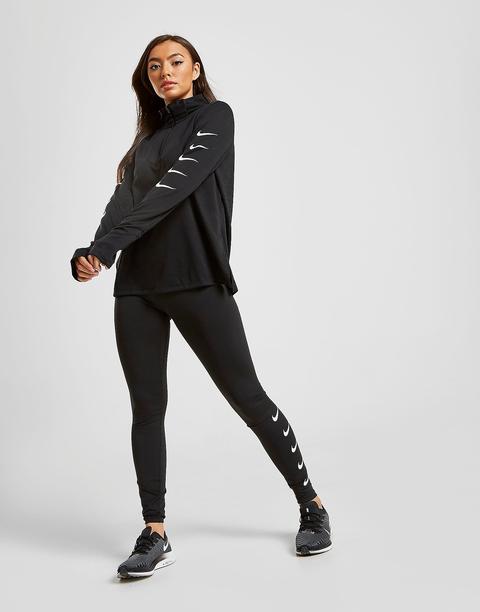 Nike Running Repeat Swoosh 1/4 Zip Track Top - Black - Womens from Jd  Sports on 21 Buttons