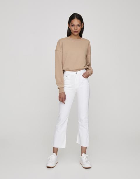 Jeans Flare Blancos Básicos