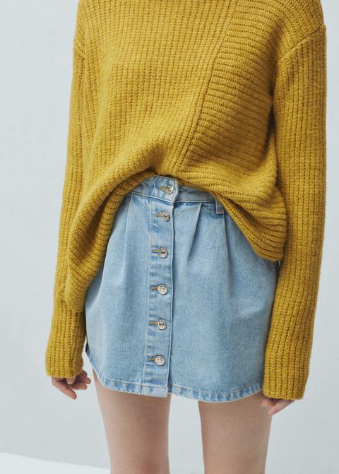 Falda Denim Botones