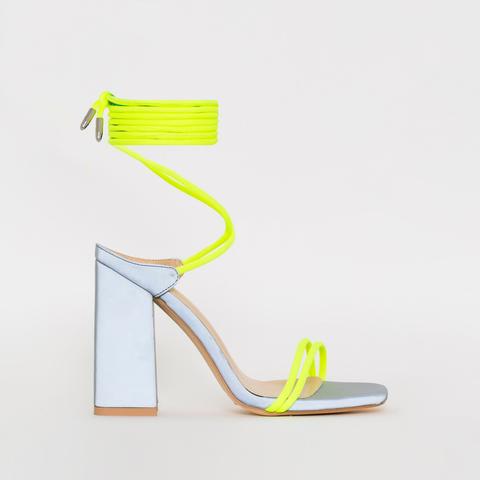 reflective heels lace up