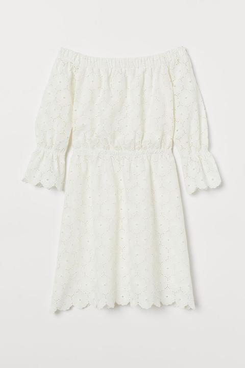 H & M - Abito A Spalle Scoperte - Bianco