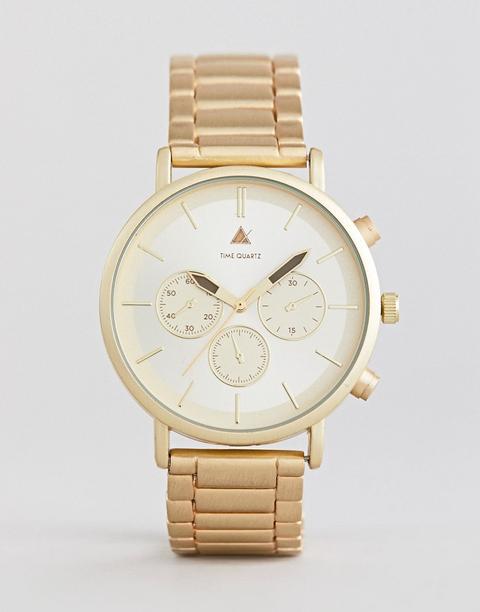 Asos Plus - Orologio Bracciale Oro Spazzolato - Oro