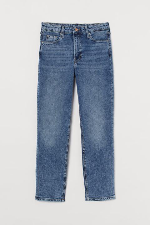Vintage Slim High Ankle Jeans - Azul