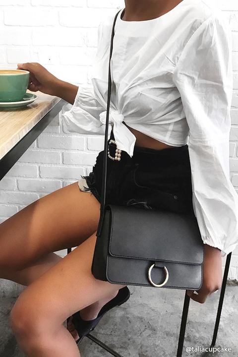 Faux Leather Crossbody Bag