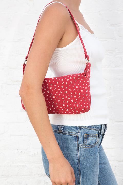 Red Floral Purse