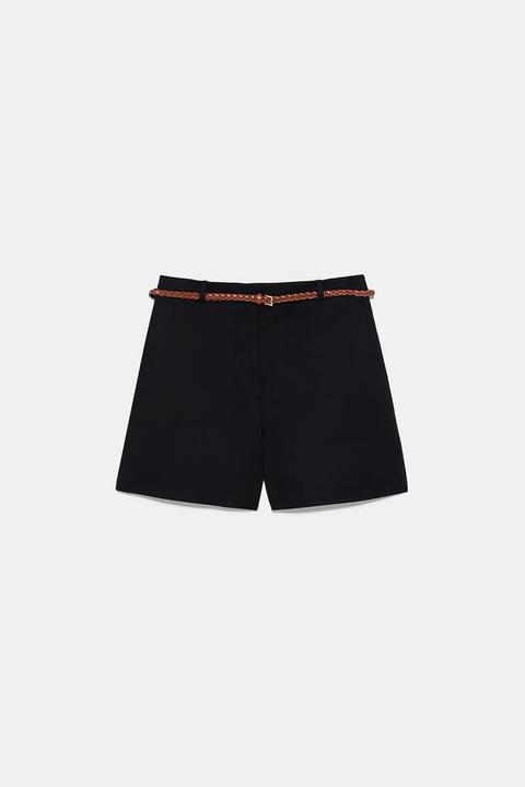 Bermuda Shorts Cintura Intrecciata