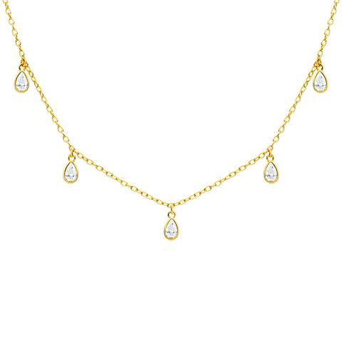Rainfall Lou Necklace 18k Gold Plaqué