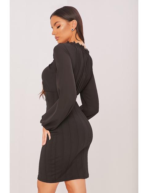 robe noire manches longues