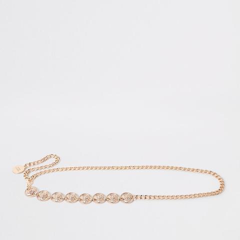 Gold Colour Jaguar Coin Head Waist Belt