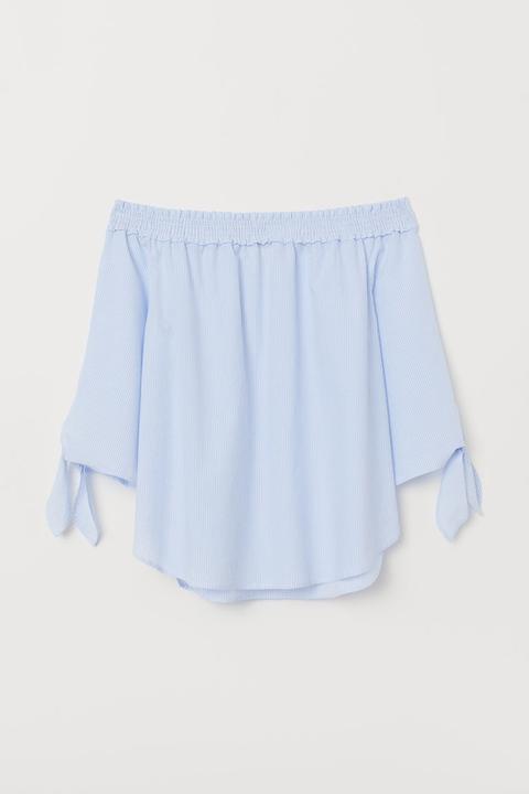 H & M - Camicetta A Spalle Scoperte - Blu