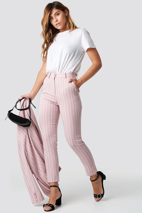 pink striped pants