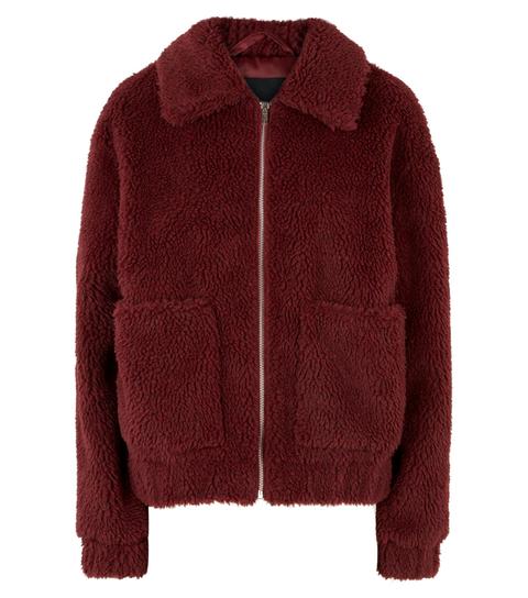 Maroon teddy clearance bear jacket