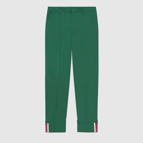 Pantalone Chino In Cotone Con Dettaglio Fettuccia